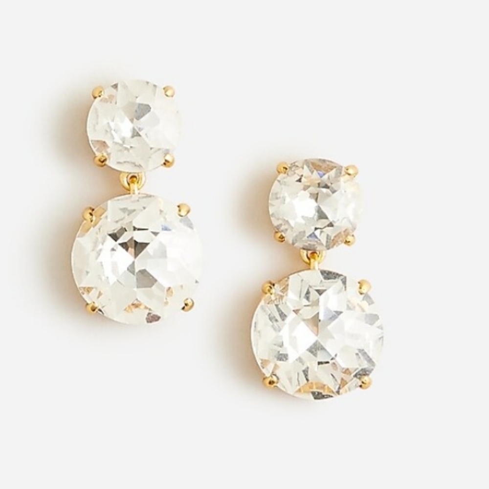 NWT J.Crew: Faceted-crystal Drop Earrings For Women - Picture 1 of 6